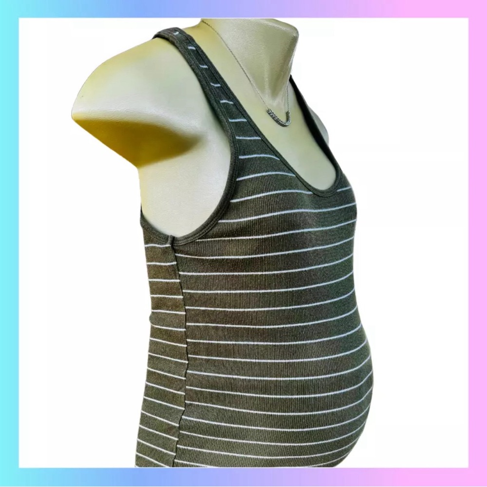 MOTHERHOOD MATERNITY STRIPPED TANK TOP SIZE SMALL
